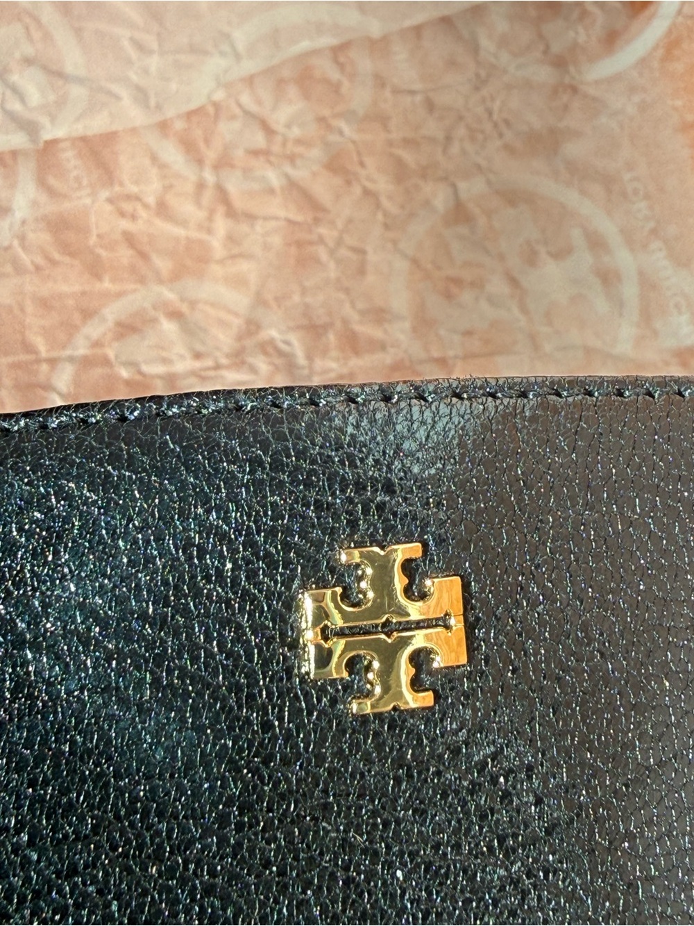 Tory Burch Black Leather Mid-Heel Booties with Signature Logo Size 10 - Picture 5 of 11
